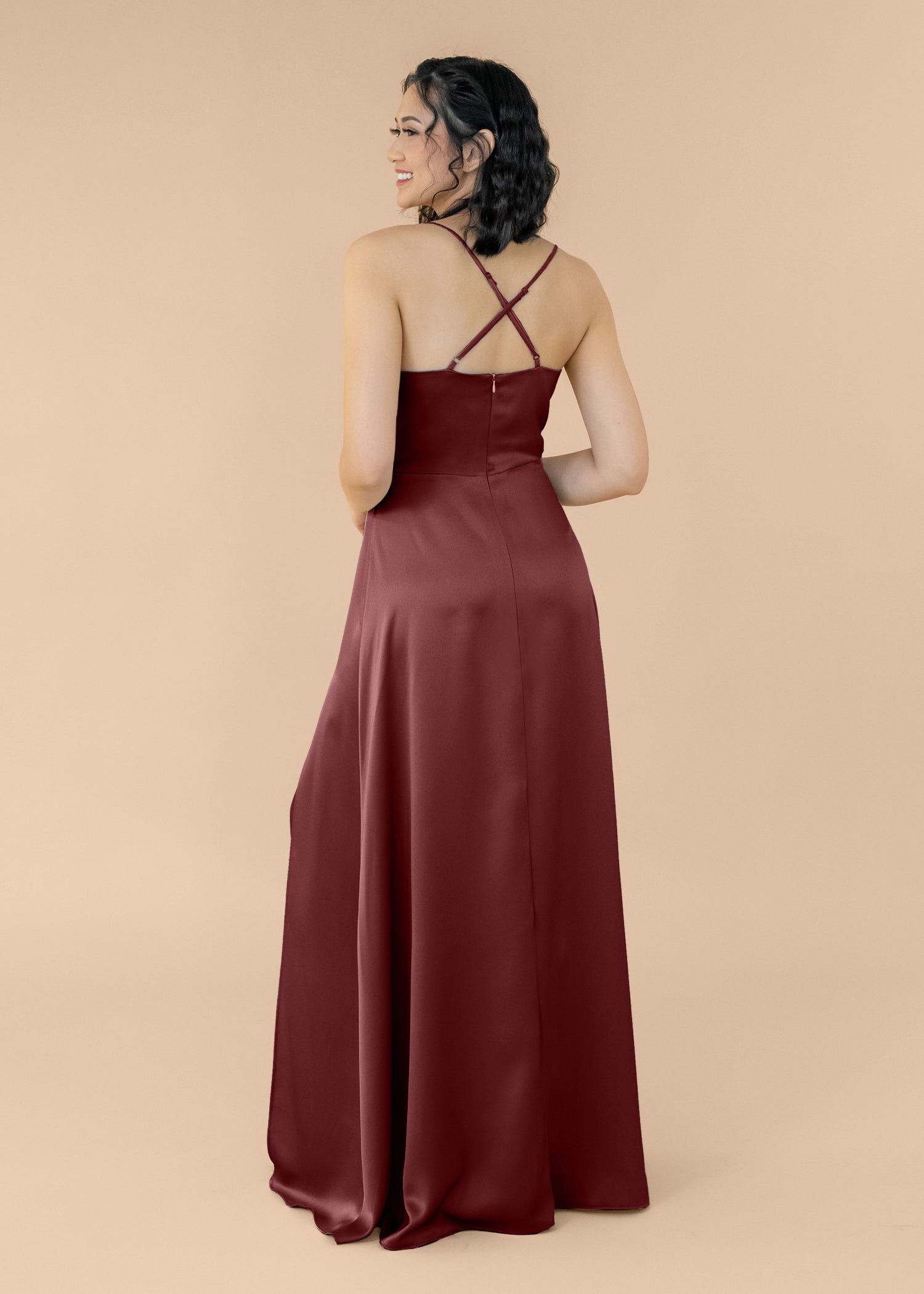  Cowl-Aline-Satin-Burgundy