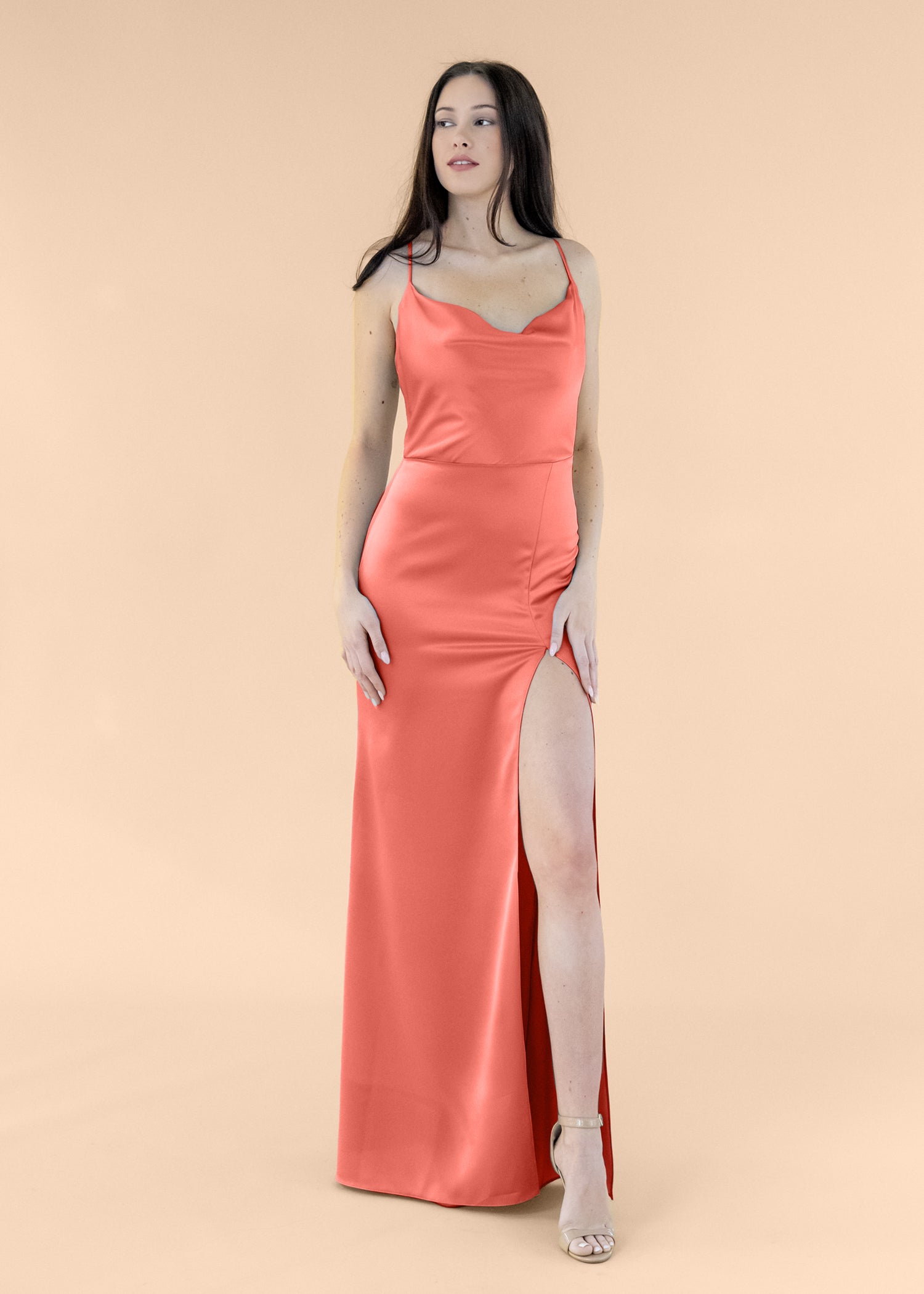 Cowl-Bell-Satin-Coral