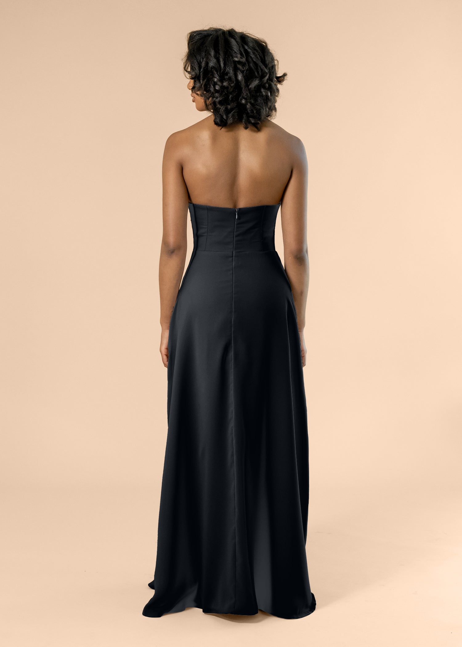 Strapless-Aline-Chiffon-Black