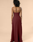 Strapless-Aline-Chiffon-Burgundy