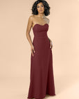 Strapless-Aline-Chiffon-Burgundy