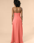 Strapless-Aline-Chiffon-Coral