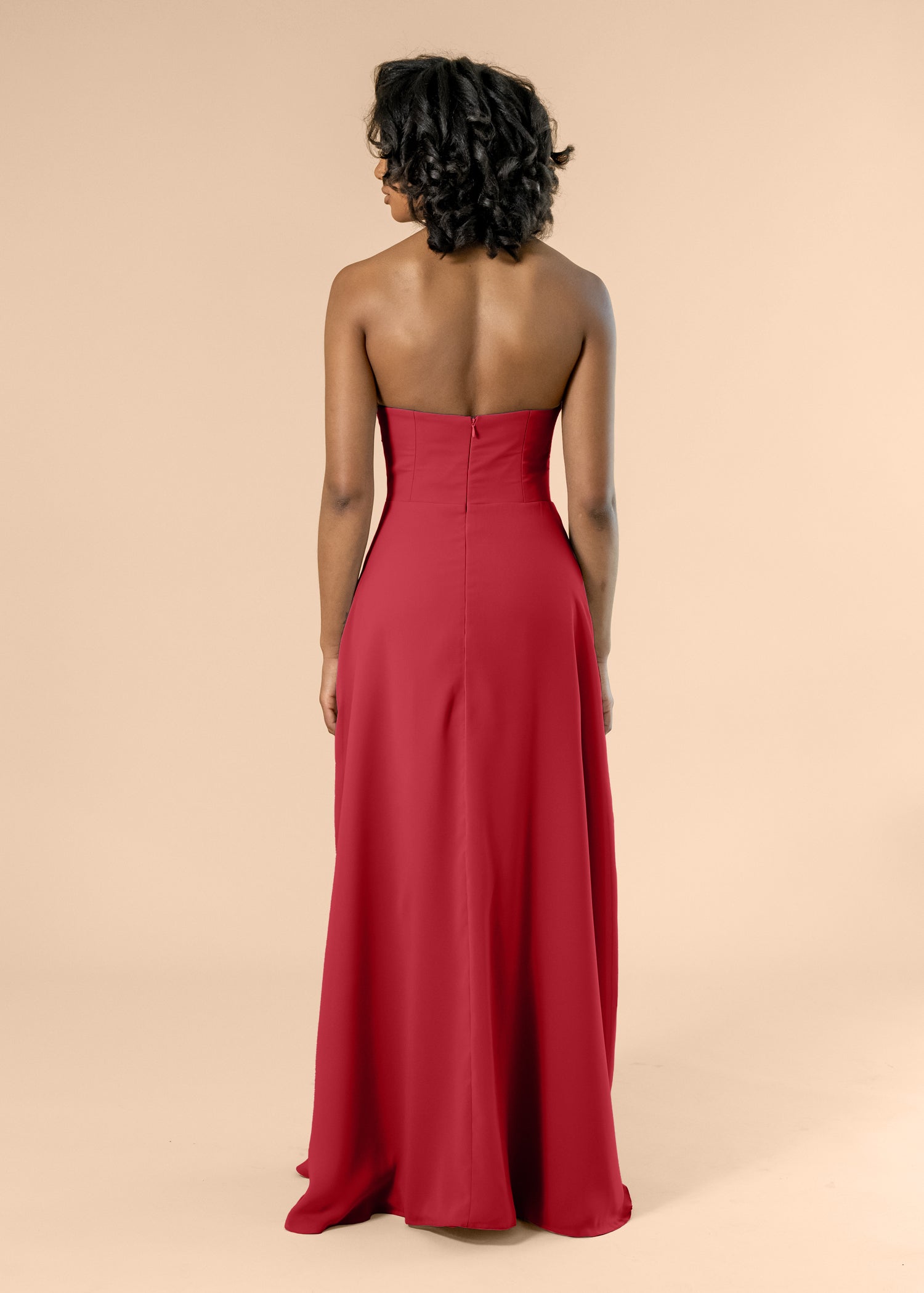 Strapless-Aline-Chiffon-Crimson