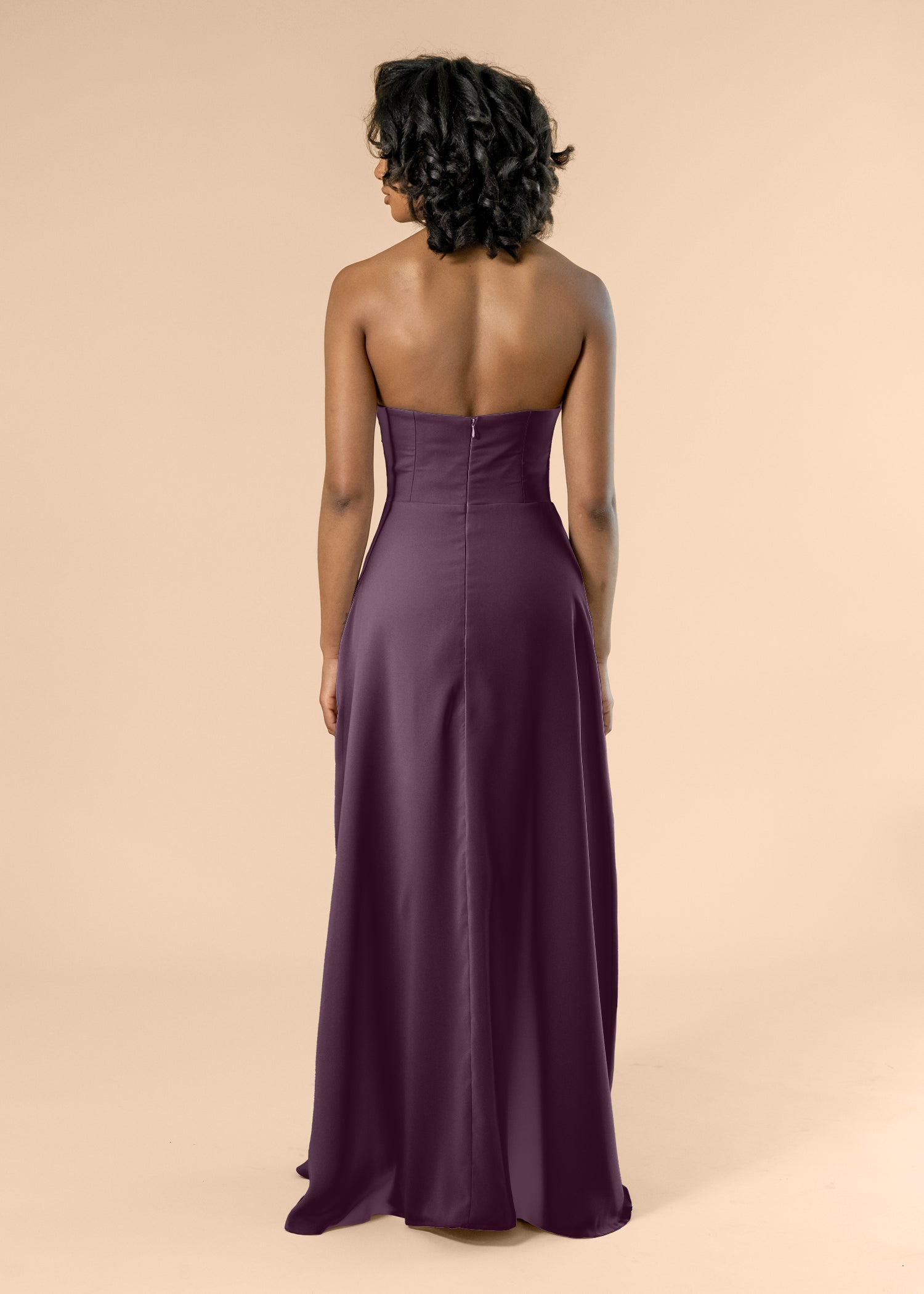 Strapless-Aline-Chiffon-Mahogany