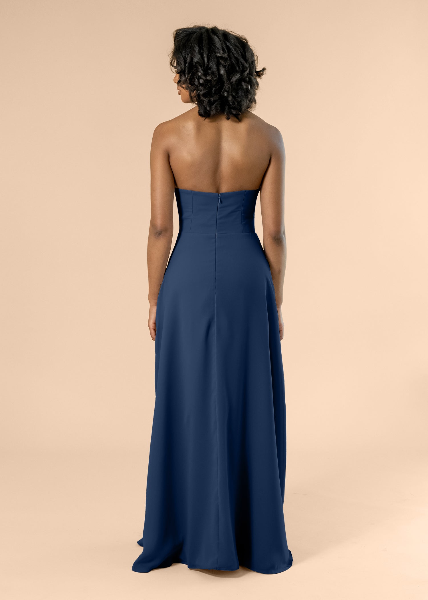 Strapless-Aline-Chiffon-Navy